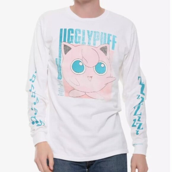 BNWT Pokemon Jigglypuff Band Tee-Style Long-Sleeve Shirt, Size S - Picture 1 of 7